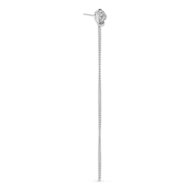 Jane Kønig Rose Chain ørestik i sølv 9 cm